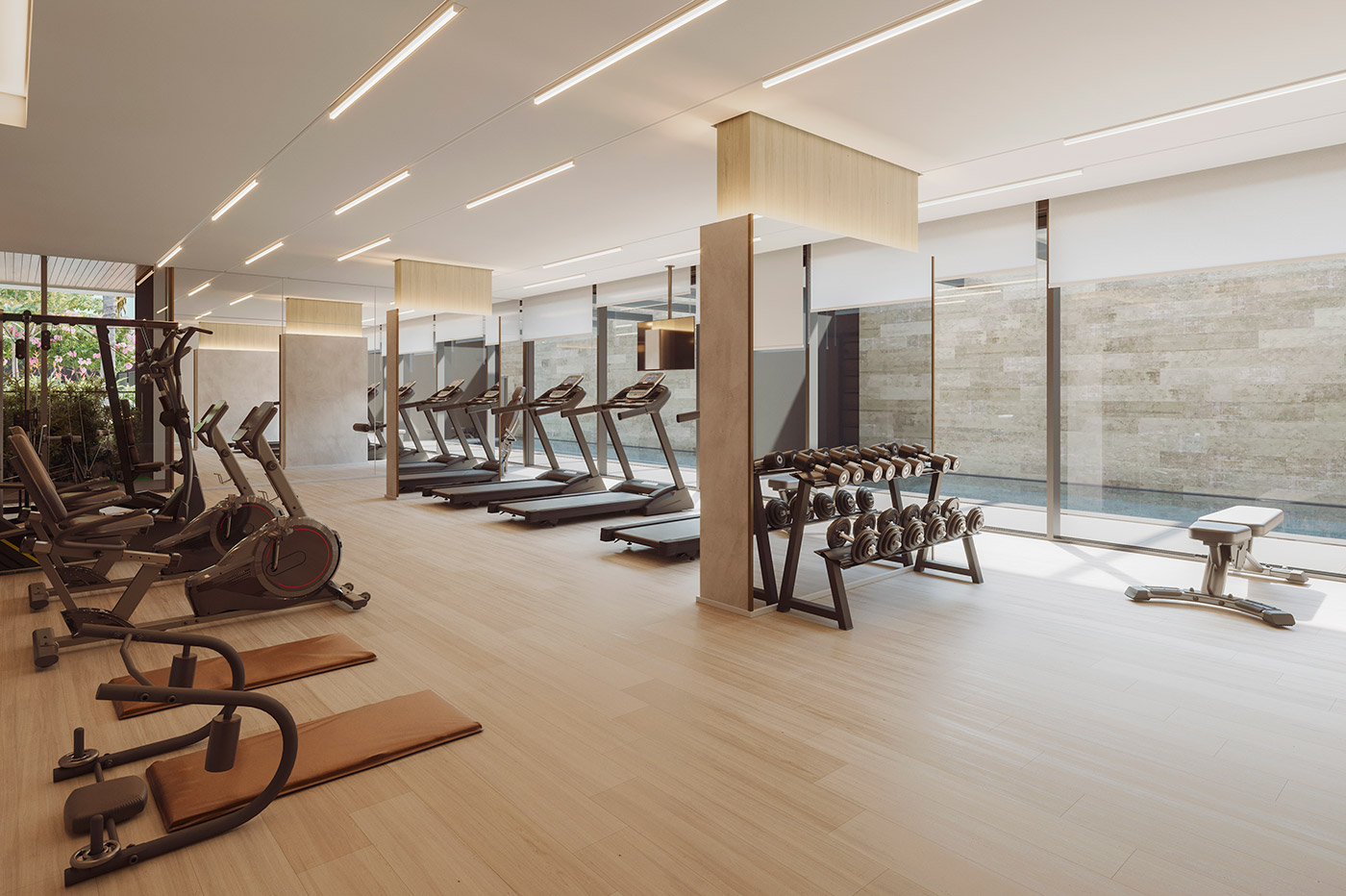 Perspectiva ilustrada do fitness