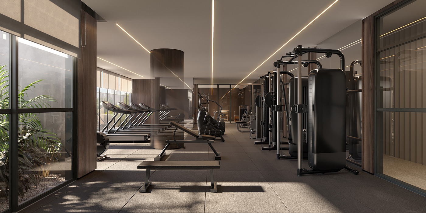 Perspectiva ilustrada do fitness
