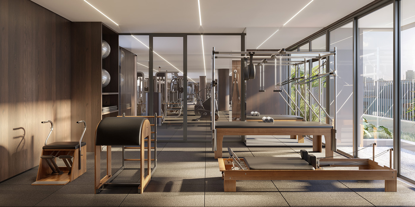 Perspectiva ilustrada do pilates