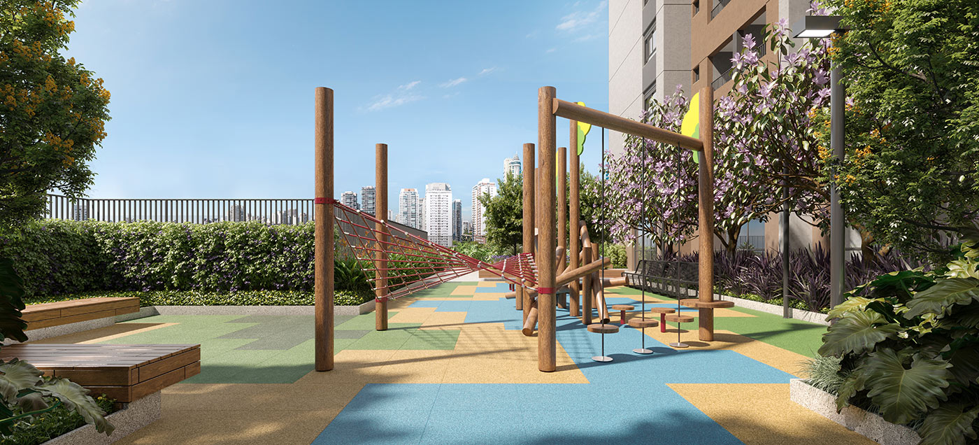 Perspectiva ilustrada do playground