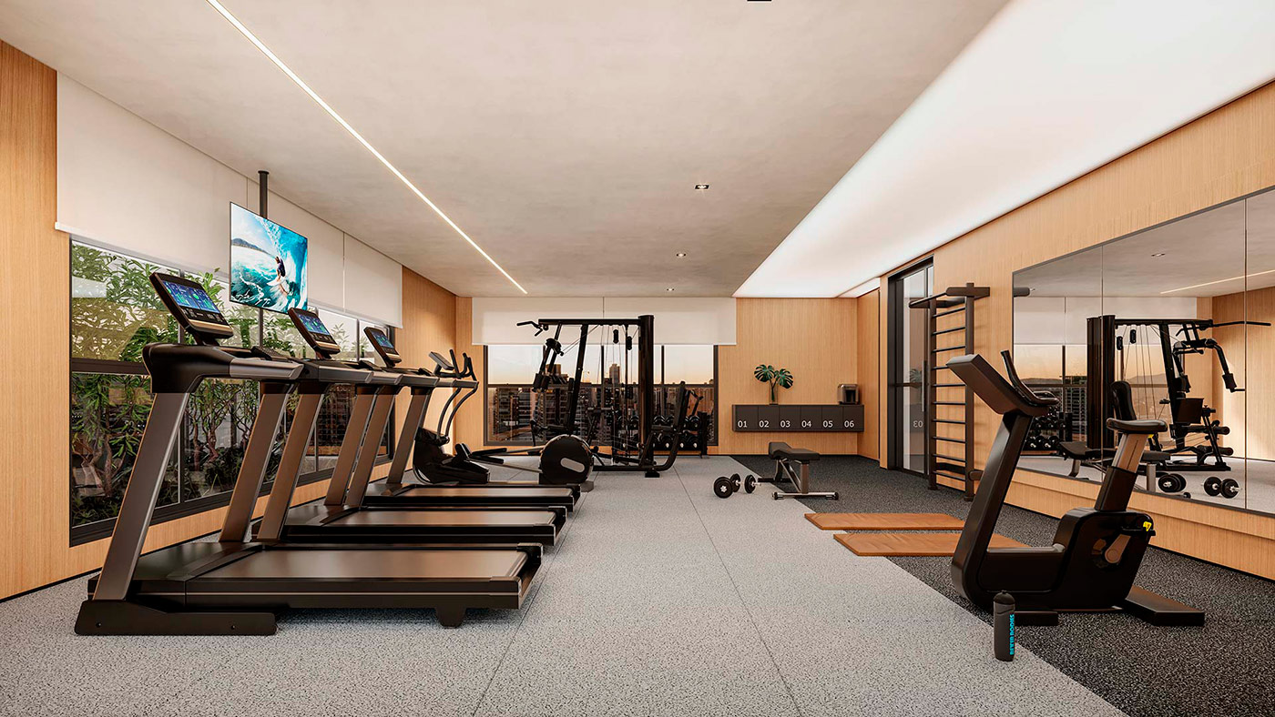Perspectiva ilustrada do fitness