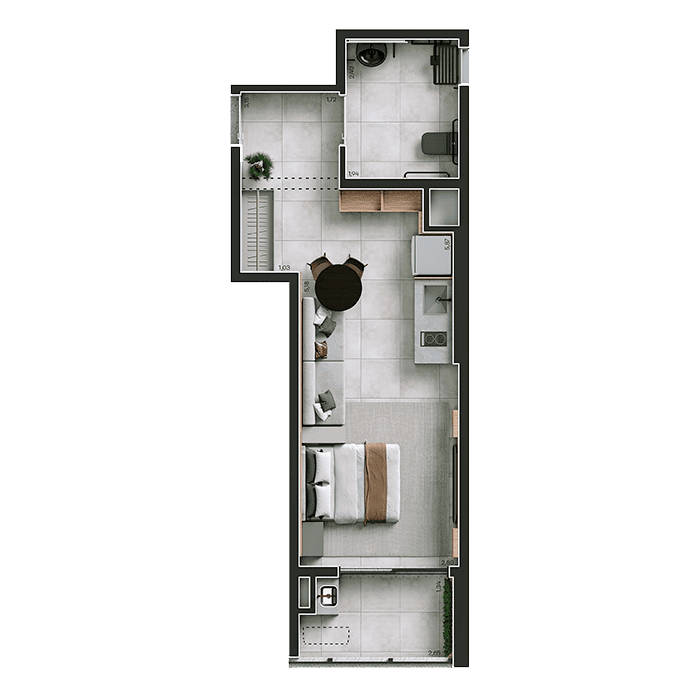 STUDIO DE 37 M² NR