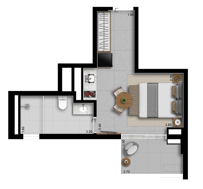 STUDIO DE 32 M²