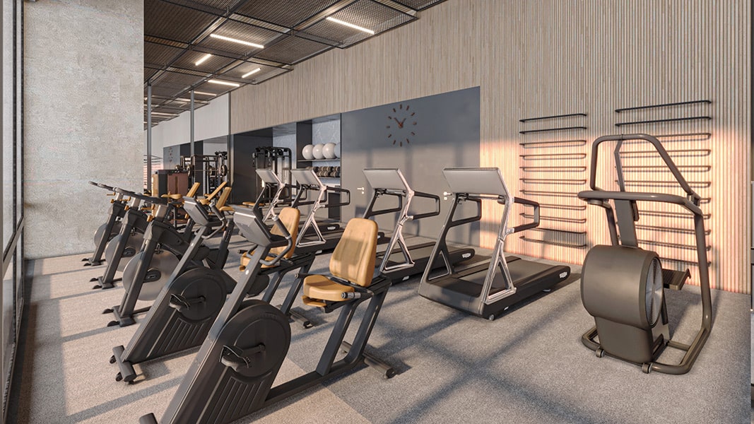 Perspectiva ilustrada do fitness