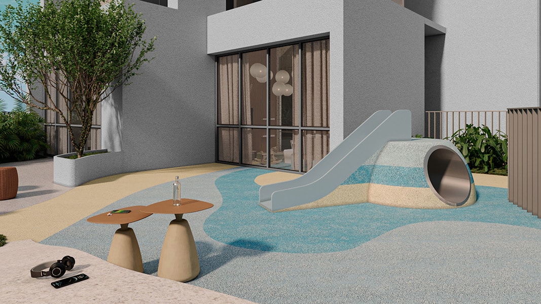 Perspectiva ilustrada do playground