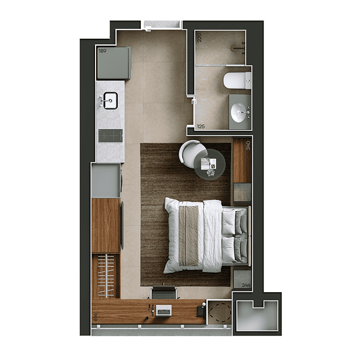 STUDIO DE 25 M²