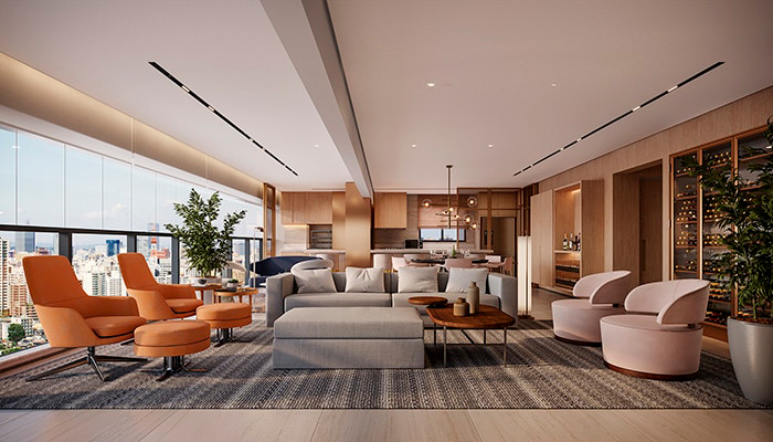 Living ampliado - 4 dorms. - 171 m²