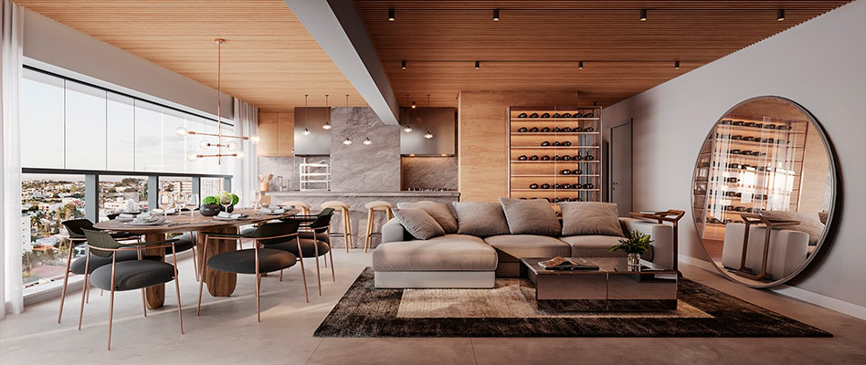 Varanda integrada - 3 dorms. - 134 m²
